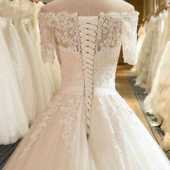 Short White Puffy Wedding Dresses