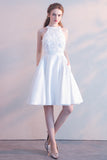 Elegant High Neck Sleeveless Party Dress Homecoming Dress