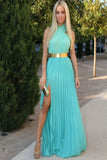 Flowy Long Chiffon Elegant Simple Cheap Prom Dresses For Teens Z0223 - Bohogown