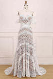 Long Sweetheart Neck Lace Bridal Dress Beach Wedding Dresses, Boho Bridal Dress N2269